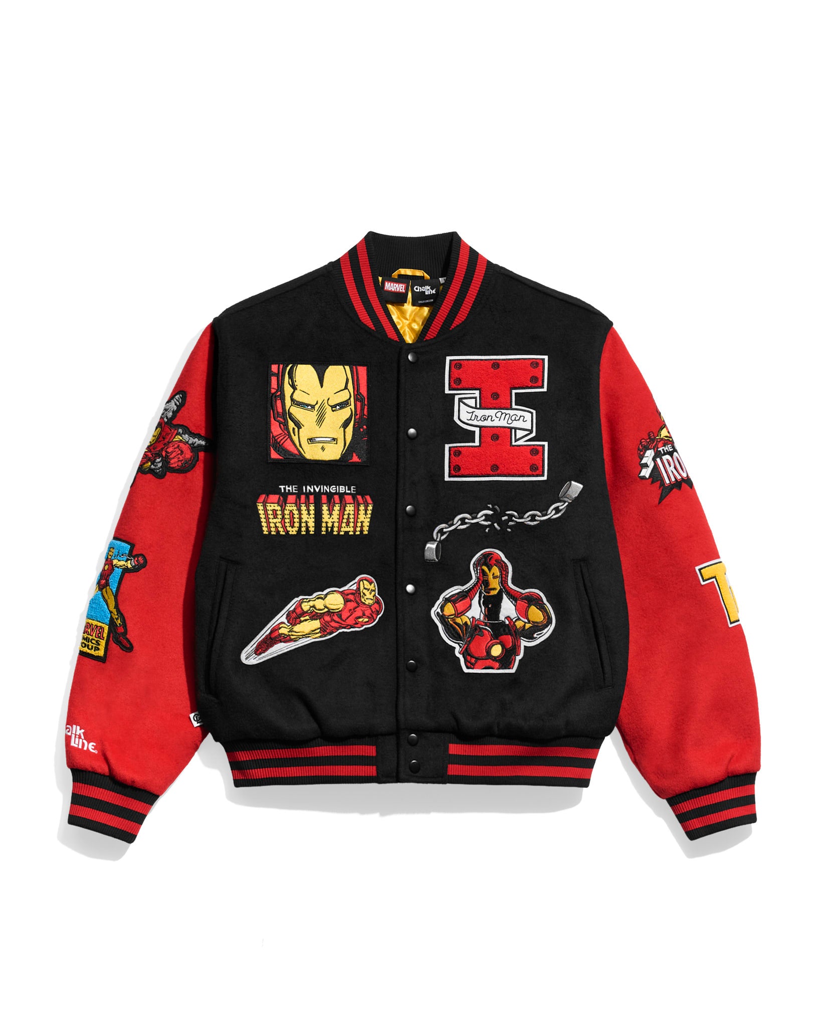 Iron Man Varsity Jacket – Chalk Line Apparel - Main Image