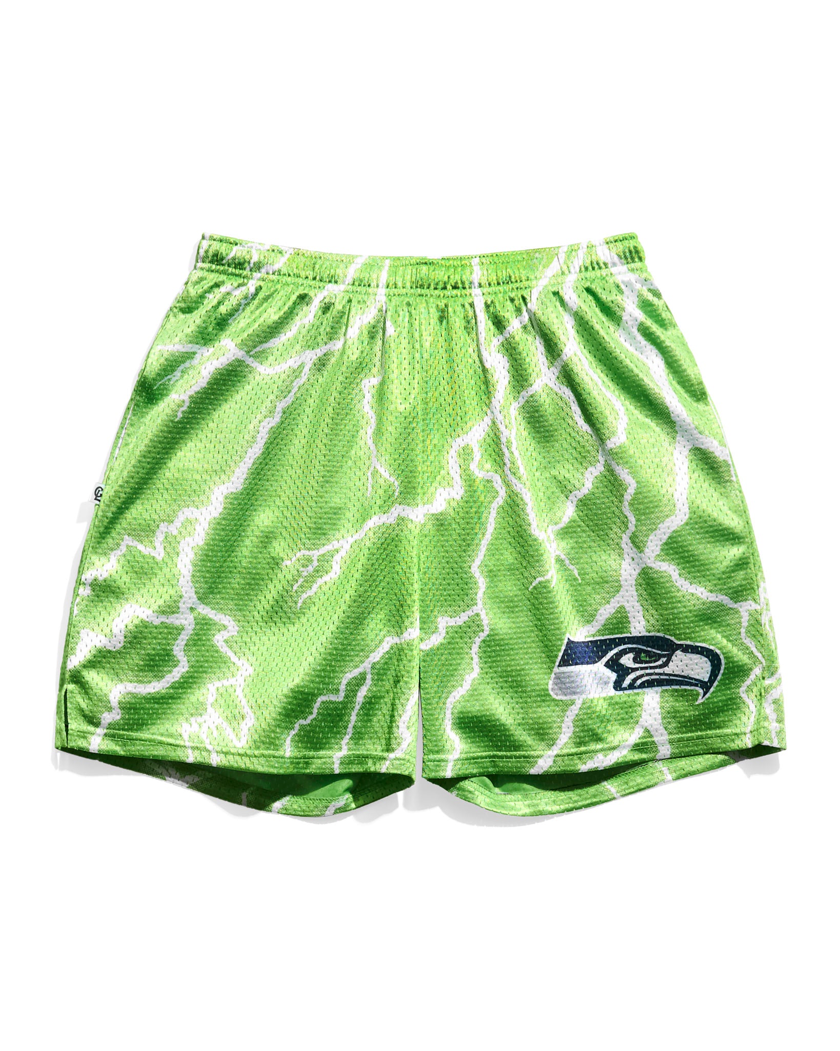 Seattle Seahawks Green Lightning Retro Shorts