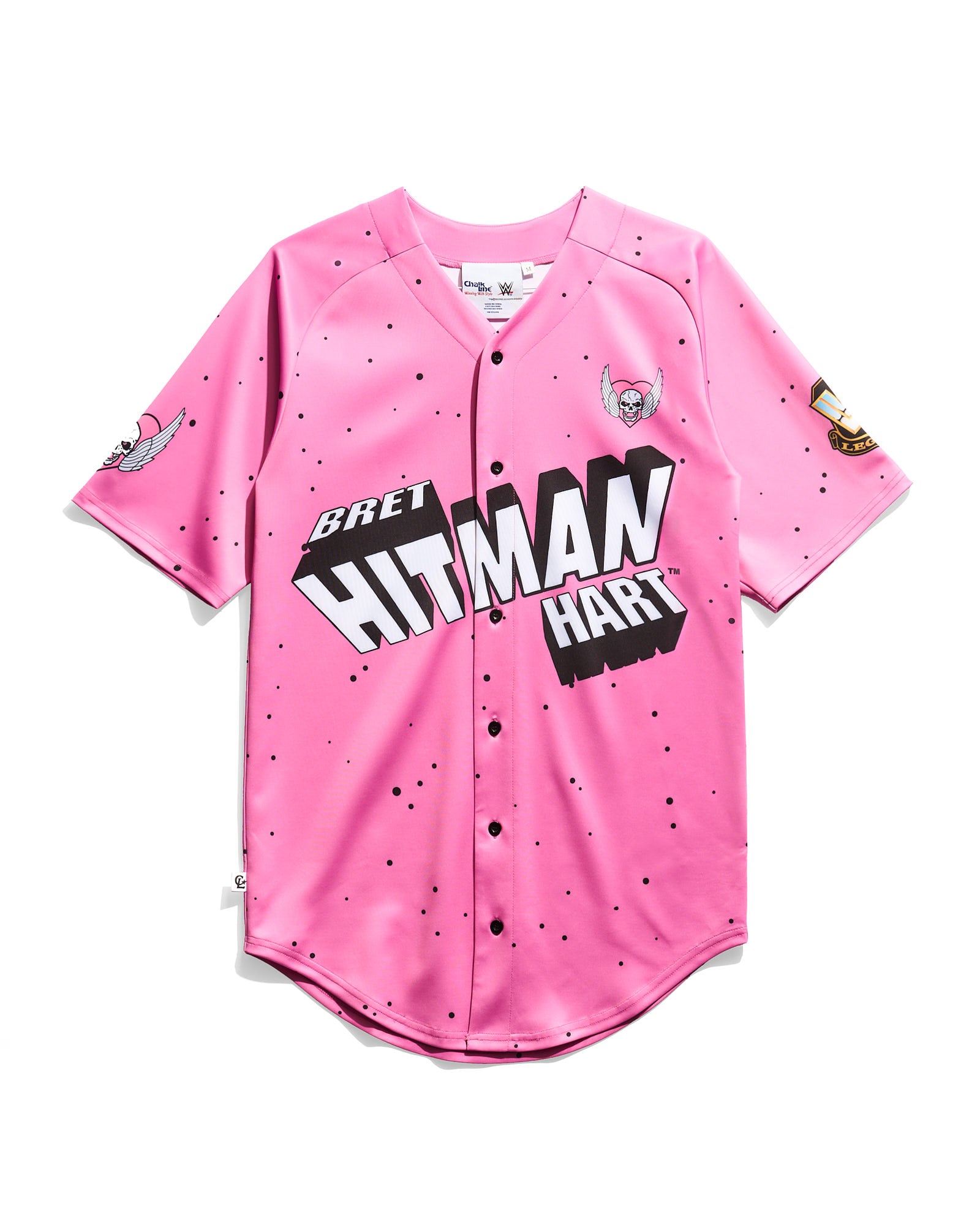 Bret Hart WWE Legends Speckle Baseball Jersey, XL