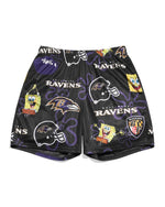 Baltimore Ravens & SpongeBob SquarePants Retro Shorts