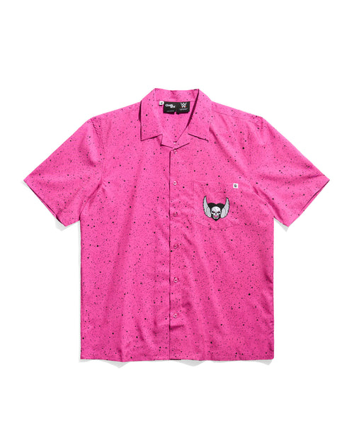 Bret Hart Speckle Pink Button Up Shirt