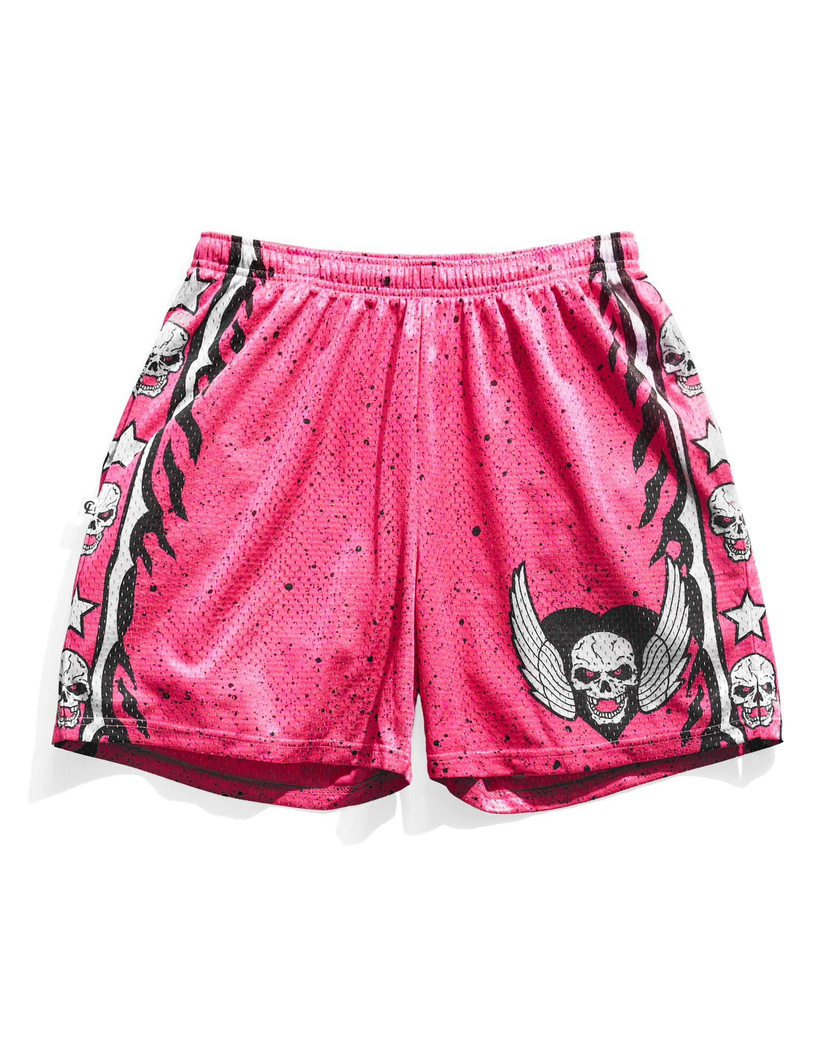 Bret Hart Speckle Pink Retro Shorts