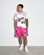 Bret Hart Speckle Pink Retro Shorts