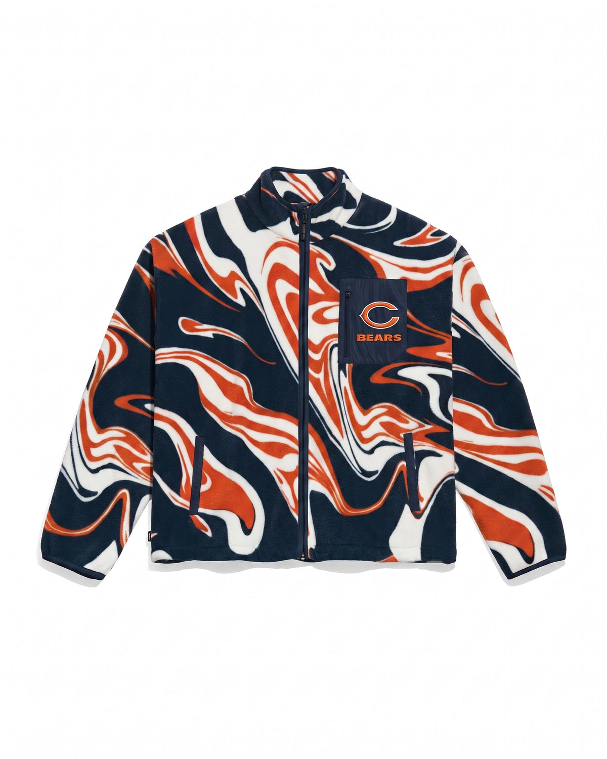 Chicago Bears Marble Full Zip Microfleece