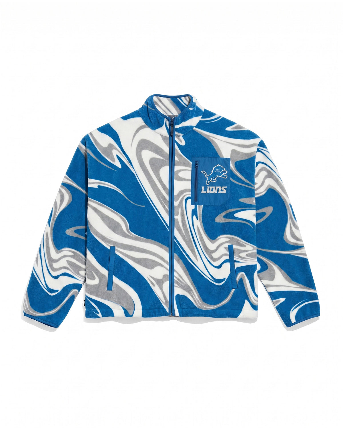 Detroit Lions Marble Full Zip Microfleece