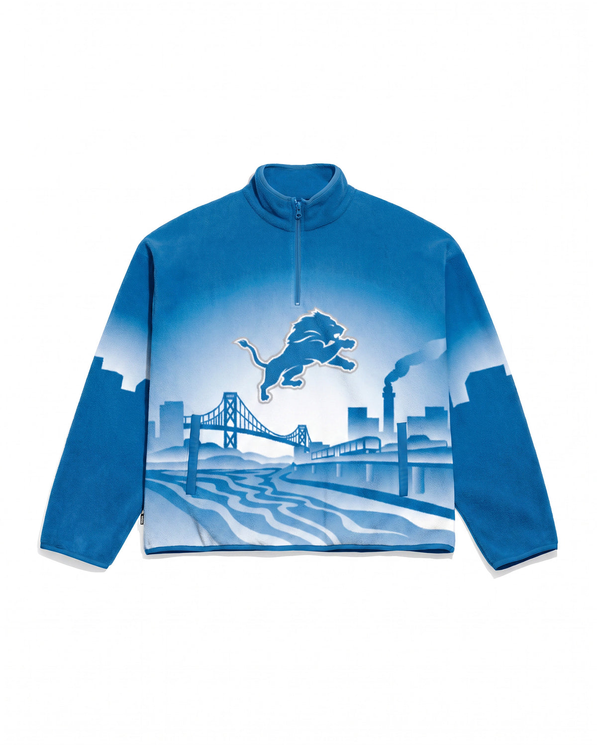 Detroit Lions Landscape Quarter Zip Microfleece Pullover