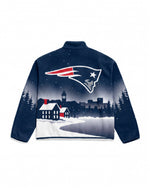 New England Patriots Landscape Quarter Zip Microfleece Pullover