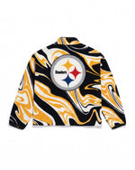 Pittsburgh Steelers Marble Full Zip Microfleece