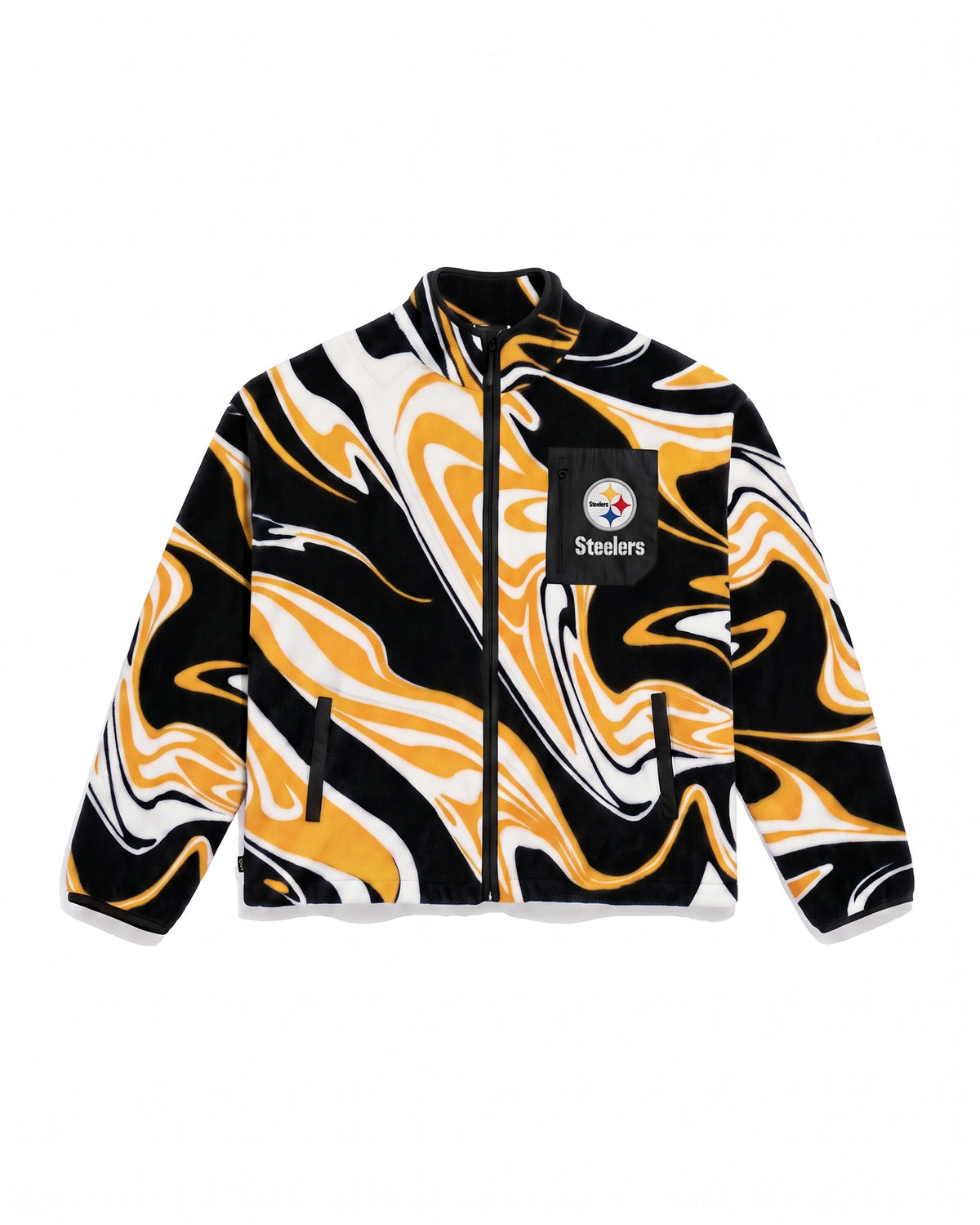 Pittsburgh Steelers Marble Full Zip Microfleece