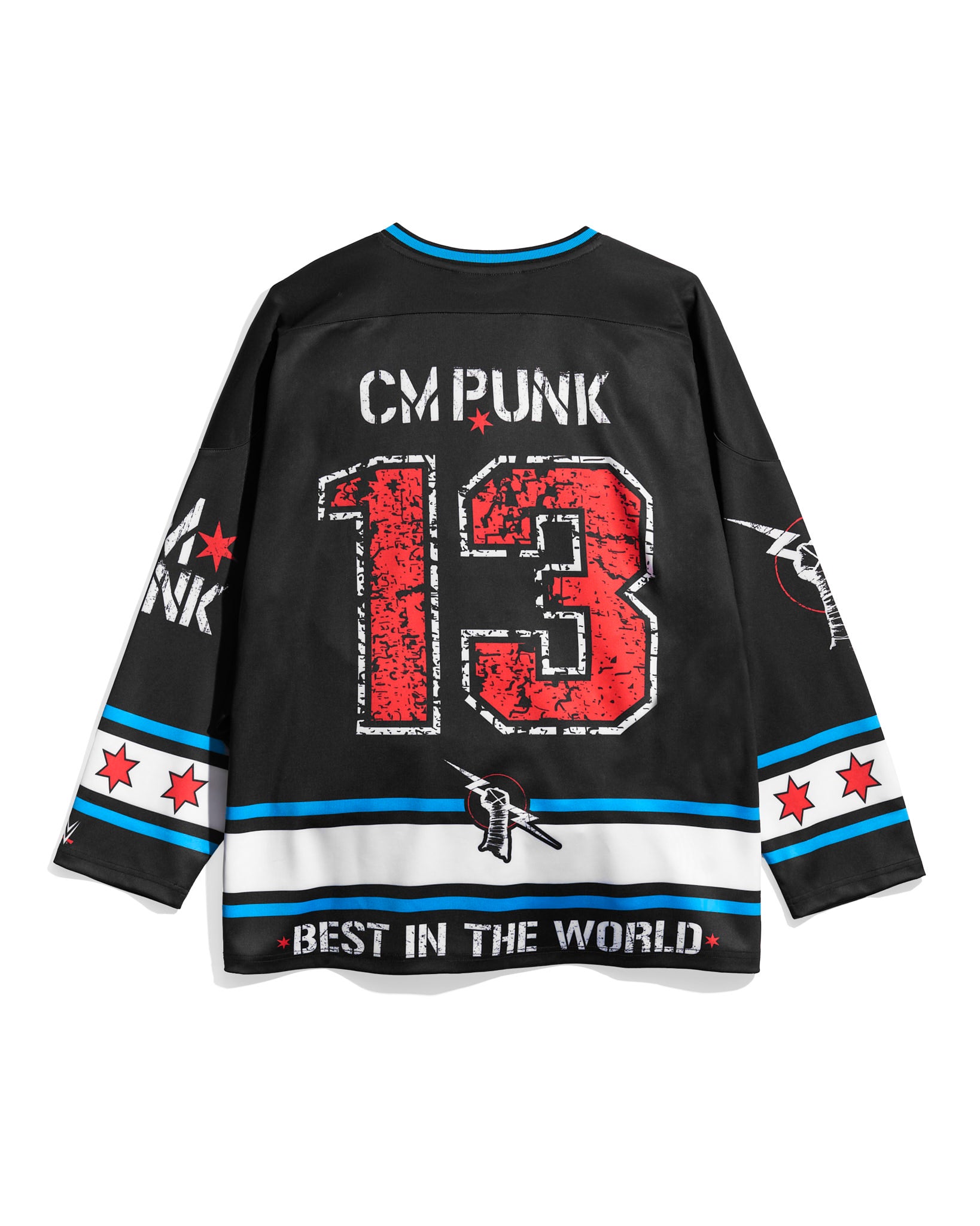 CM Punk Black Flag Hockey Jersey