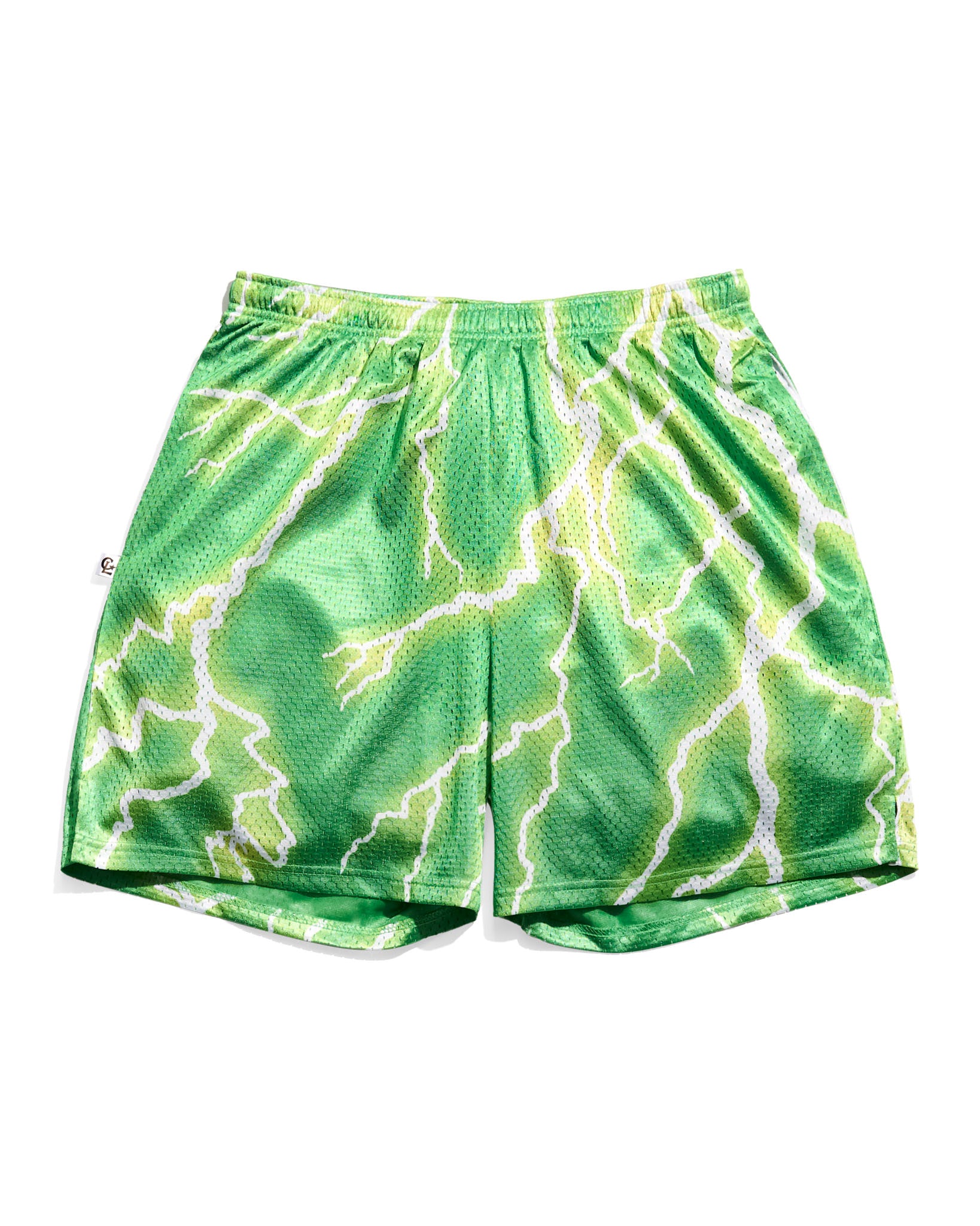 Chalk Line Neon Green Lightning Retro Shorts