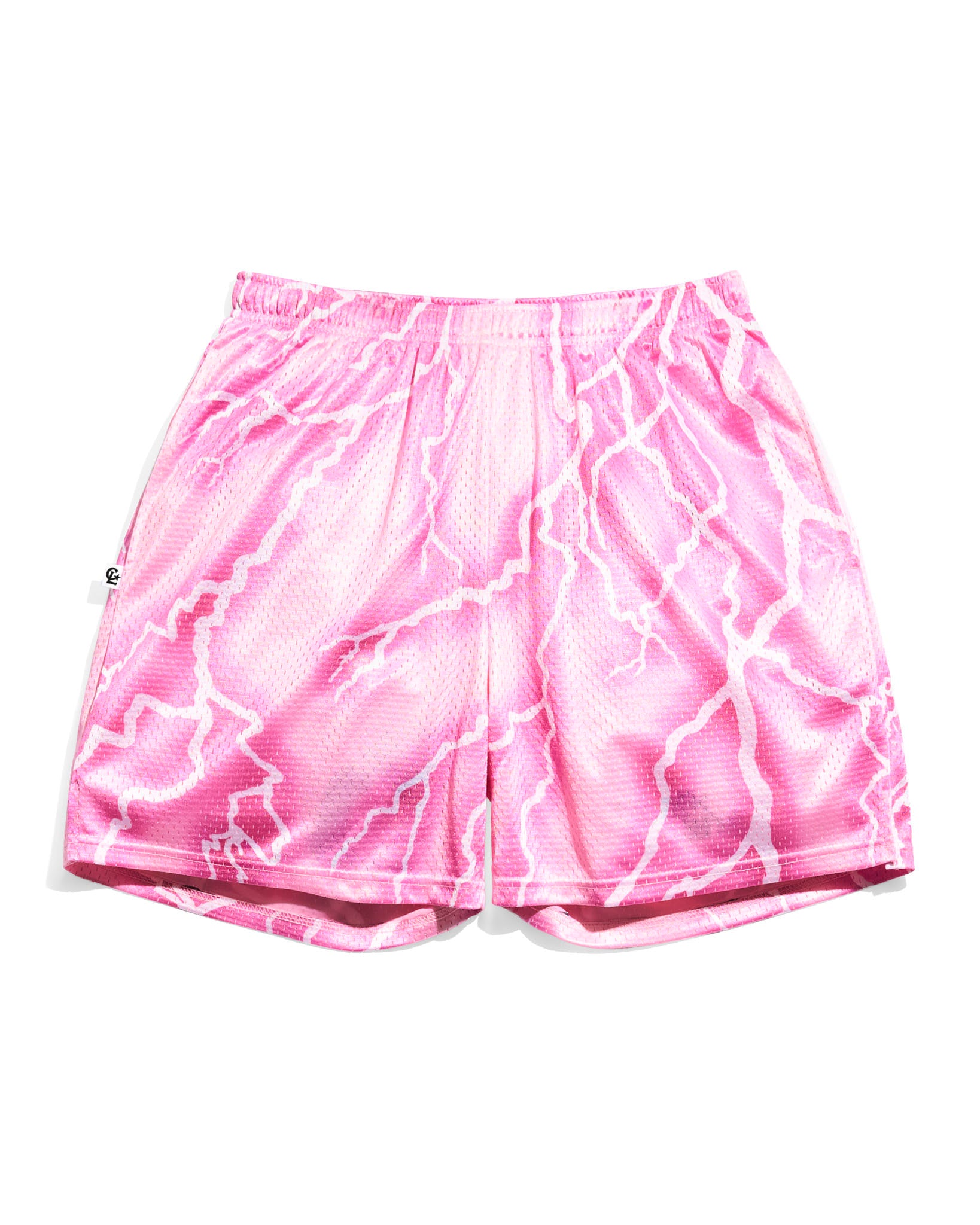 Chalk Line Neon Pink Lightning Retro Shorts
