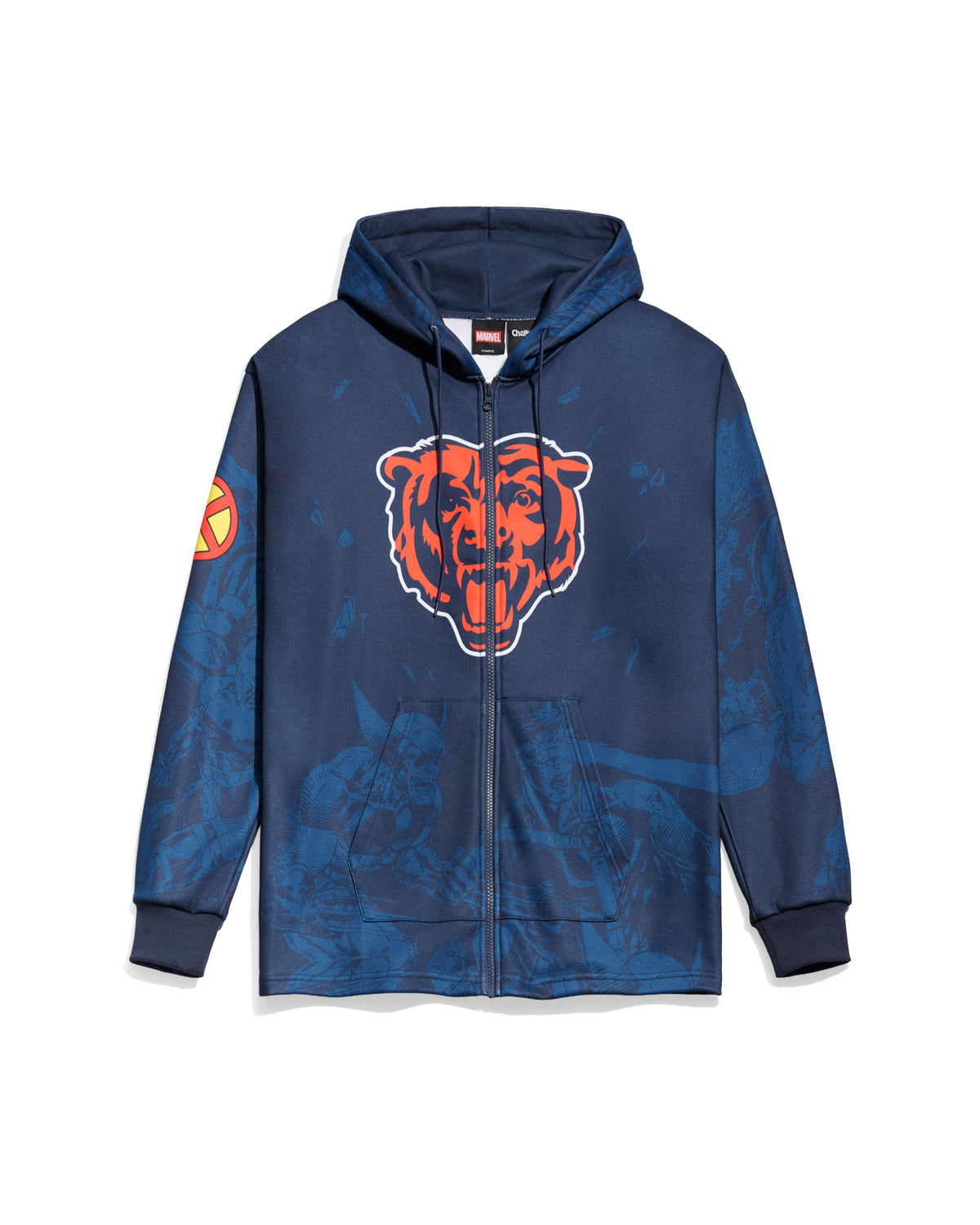 Chicago Bears & X-Men Comic Zip Up Hoodie