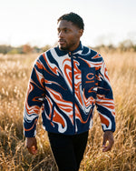 Chicago Bears Marble Full Zip Microfleece