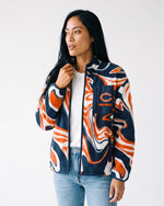 Chicago Bears Marble Full Zip Microfleece