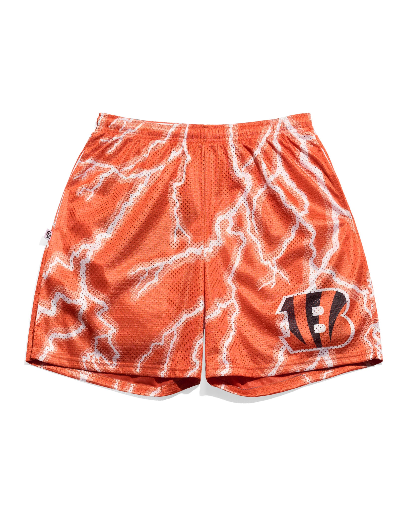 Cincinnati Bengals Lightning Orange Retro Shorts