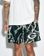 Green Bay Packers Lightning Retro Shorts