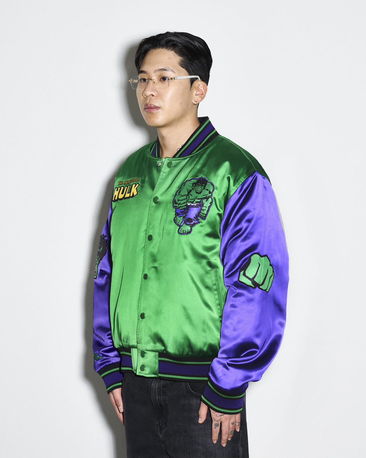 The Incredible Hulk Quilted Satin Jacket