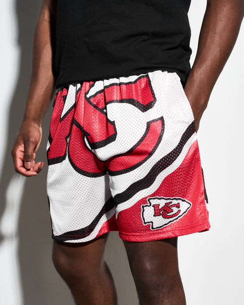 NFL Kansas City Chiefs Big Logo Retro Shorts L