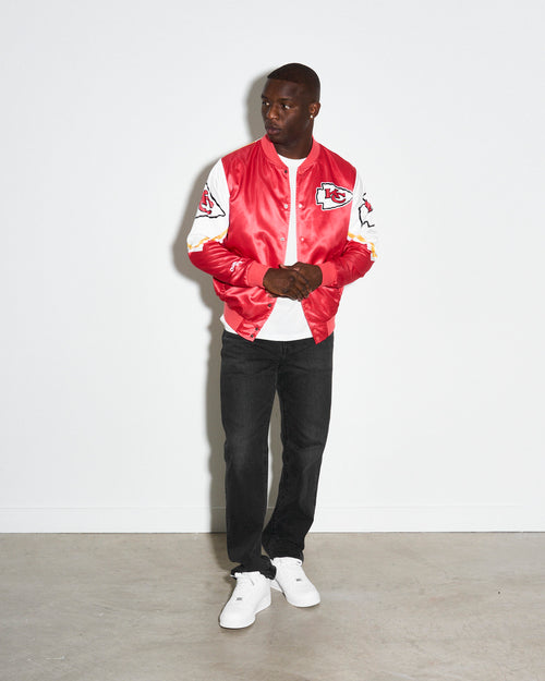 Kansas City Chiefs Satin Bomber Red Jacket