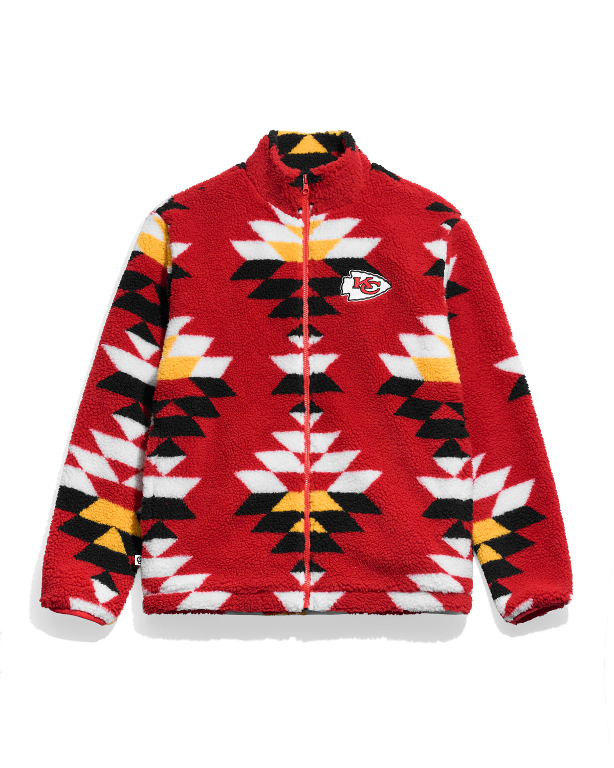Kansas City Chiefs Geometric Red Sherpa Jacket