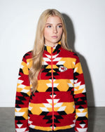 Kansas City Chiefs Geometric Yellow Sherpa Jacket
