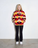 Kansas City Chiefs Geometric Yellow Sherpa Jacket