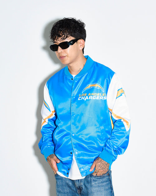 Los Angeles Chargers Bomber Satin Jacket