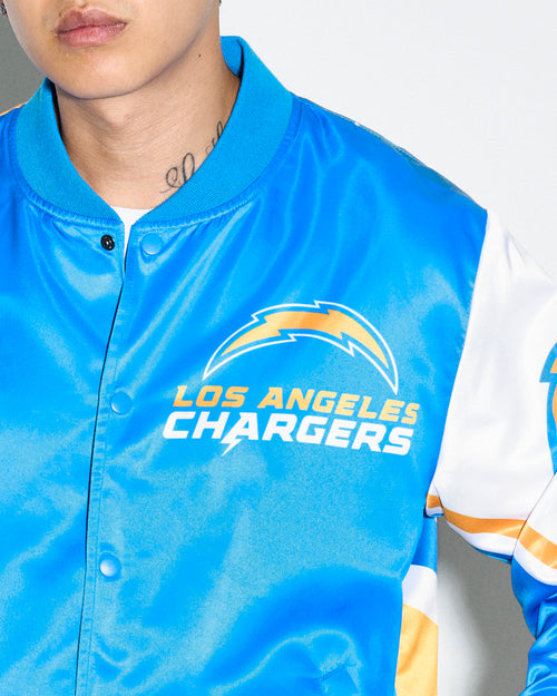 White The D-Line La Chargers Satin Jacket