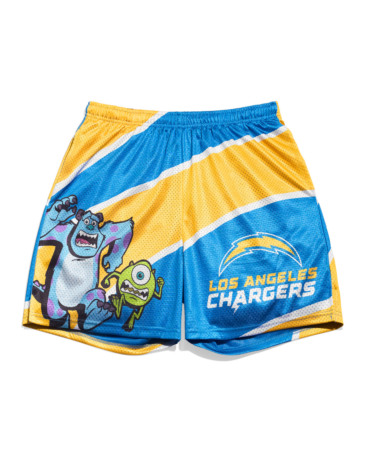 Los Angeles Chargers & Monsters, Inc. Stripes Retro Shorts