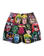 Marvel Comics Villains Heads Retro Shorts
