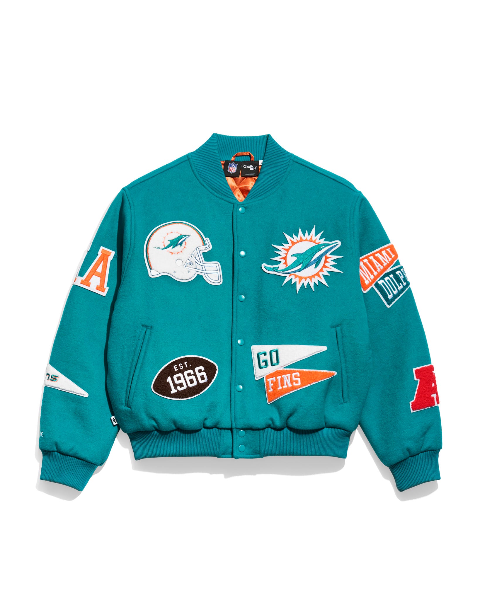 Miami Dolphins Pennant Varsity Jacket