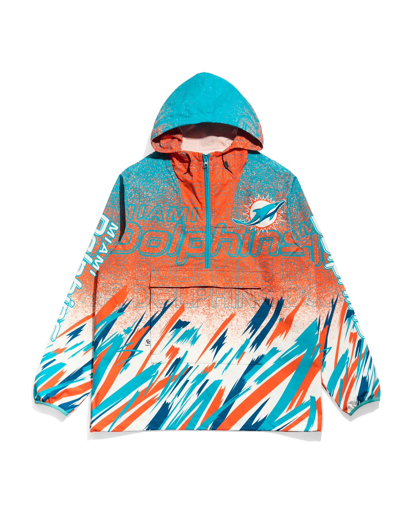 Miami Dolphins Sketch Anorak Jacket