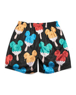 Mickey Mouse Ice Cream Black Retro Shorts