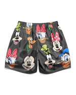 Mickey and Friends Black Retro Shorts