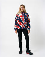 New England Patriots Marble Full Zip Microfleece