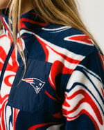 New England Patriots Marble Full Zip Microfleece