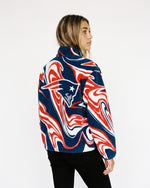 New England Patriots Marble Full Zip Microfleece