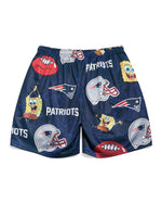 New England Patriots & SpongeBob SquarePants Retro Shorts