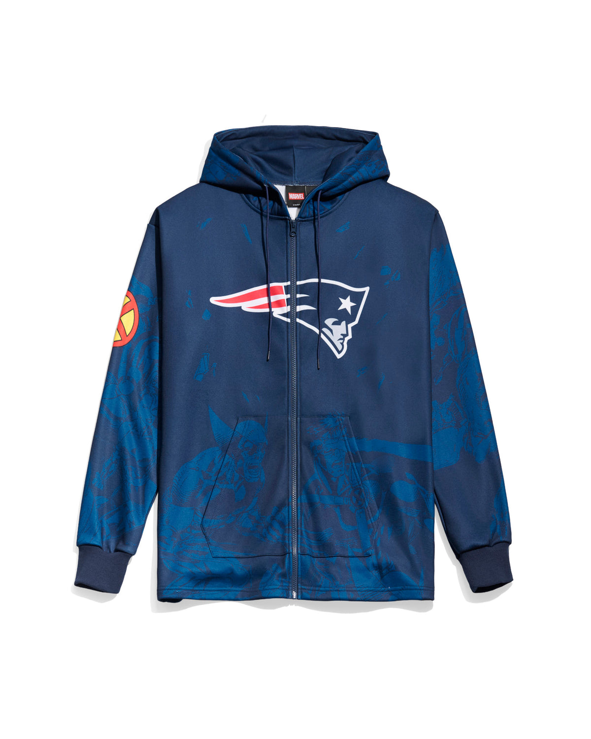 New England Patriots & X-Men Comic Zip Up Hoodie