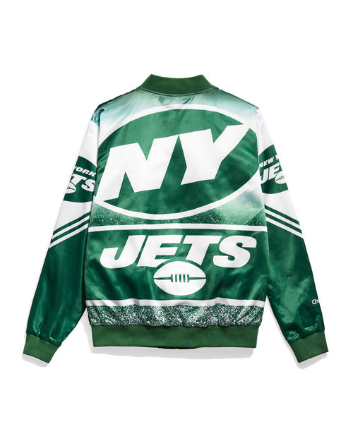 New York Jets Logo Fanimation Satin Jacket