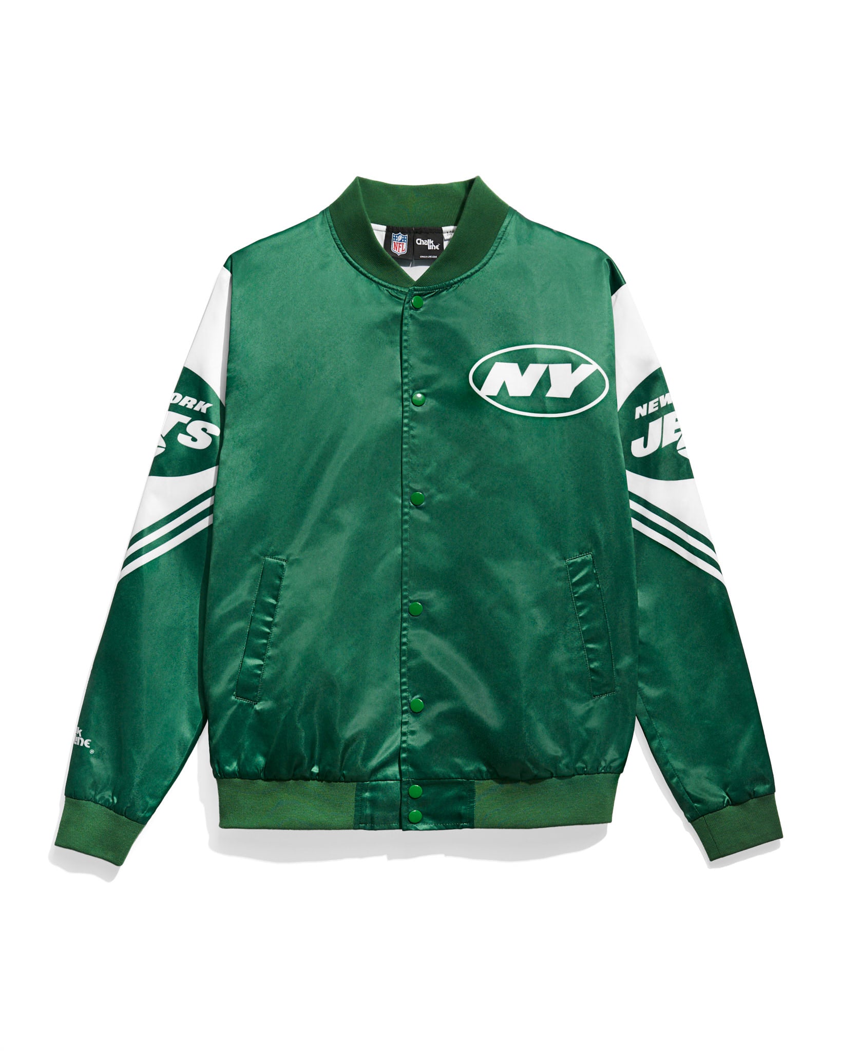 New York Jets Logo Fanimation Satin Jacket