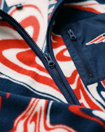 New England Patriots Marble Full Zip Microfleece