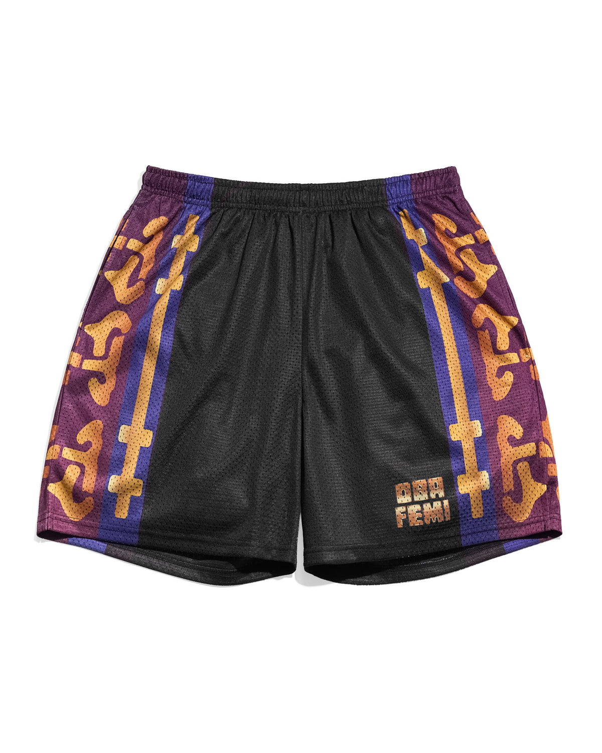 Oba Femi Black Retro Shorts