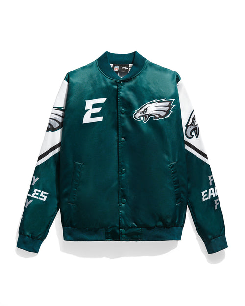 Philadelphia Eagles Kelly Green Fanimation Satin Jacket 2XL