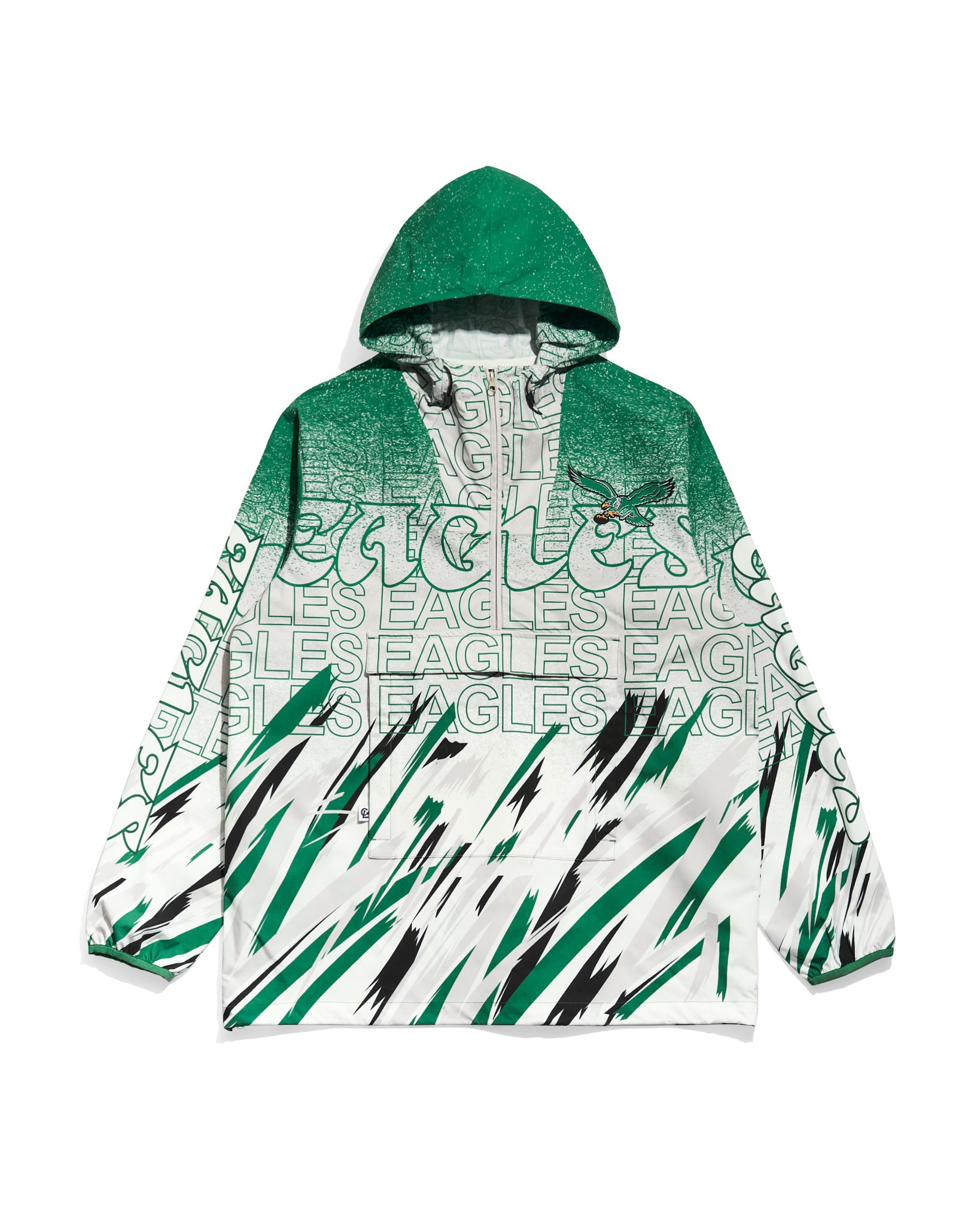 Philadelphia Eagles Kelly Green Classic Sketch Anorak Jacket