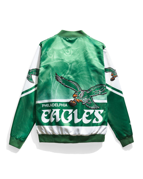Philadelphia Eagles Kelly Green Fanimation Satin Jacket 2XL