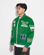 Philadelphia Eagles Kelly Green Pennant Varsity Jacket