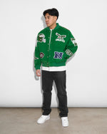 Philadelphia Eagles Kelly Green Pennant Varsity Jacket