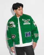 Philadelphia Eagles Kelly Green Pennant Varsity Jacket